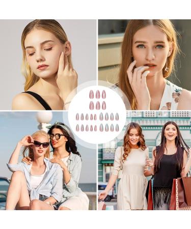 Artificial Nails | Medium False Nails Ombre - Cat Eye Almond Fake Press On Nails For Girl Salon 12 Sizes - Buy Online on SooperMarket.com