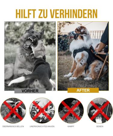 Oneigris Soft Dog Muzzle - Durable Rubber Adjustable for Medium & Large Dogs | Prevent Barks Biting & Chewing (XL) - Buy Online on SooperMarket.com