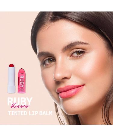 Ruby Kisses Balm Up Tinted Lip Balm - Hydrating Non-Greasy Coconut & Vitamin E Infused Lip Care - Lightweight Sheer Red Color - Buy Online on SooperMarket.com