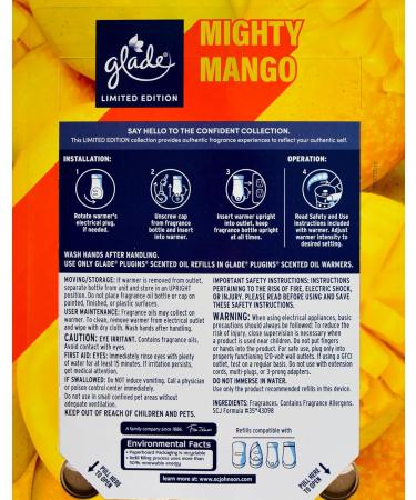 Buy Glade Limited Edition Mighty Mango Scented Oil Plugins | 6 Refills + 2 Warmers | International Shipping Available - Buy Online on SooperMarket.com