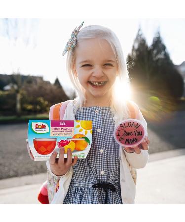 Dole Fruit Bowls Diced Peaches in Strawberry Gel - 4.3oz (36 Cups) | Gluten Free Healthy Snack - Buy Online on SooperMarket.com
