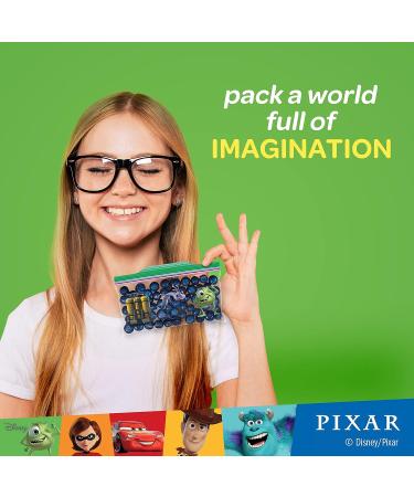 Ziploc Snack Bags with Grip 'n Seal Technology - 66 Count, Pixar Designs | On-the-Go Freshness, Easy Open/Close - Buy Online on SooperMarket.com