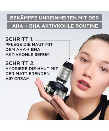 Garnier SkinActive AHA+BHA Charcoal 3-in-1 Face Cream 50ml | Mattifying Air Cream for Blemish-Prone Skin - Buy Online! - Buy Online on SooperMarket.com