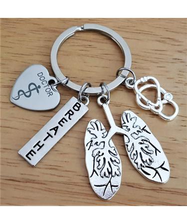 Lung Doctor Keychain | Perfect Gift for Pulmonary Specialists & Respiratory Therapists | Anatomical Lung Design | International Shipping Available - Buy Online on SooperMarket.com