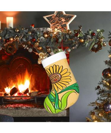 YYHHAOFA Sunflower Seeds and Sunflowers Prints Christmas Decorative Stockings : Soft Light and Tactile Suitable for Christmas Holiday Party - Buy Online on SooperMarket.com