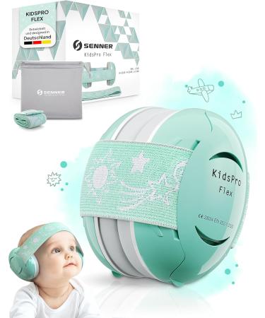 Senner Kidspro Flex | High-Quality Kids Earmuffs for Toddlers | Flexible Hearing Protection for Everyday Life Parties & Sports | Turquoise Noise-Cancelling Headphones - Buy Online on SooperMarket.com