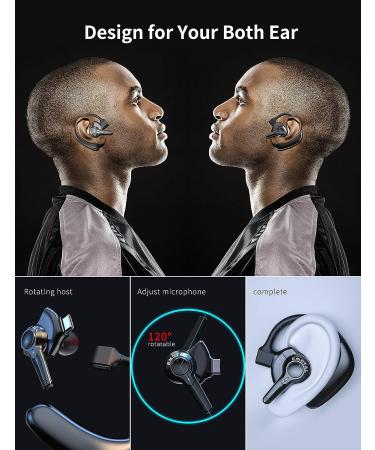 emotal Dual-Mic AI Noise Cancelling Bluetooth Headset | 10 Days Standby | 30Hrs HD Talktime | IPX6 Waterproof & Ultralight | Ideal for Driving/Truckers/Business | EM-BT01 - Buy Online on SooperMarket.com