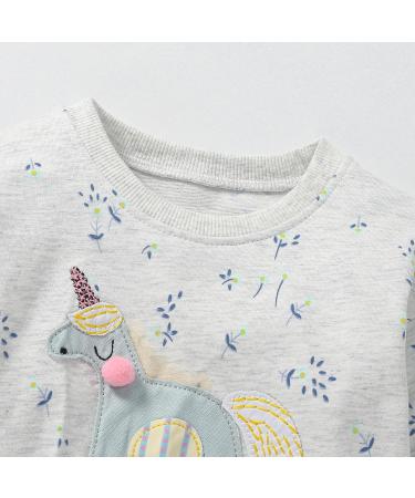 Girls Unicorn Sweatshirt for Kids | Cotton Long Sleeve Pullover | Toddler Clothes for 2-3 Years | Age 1-12 Years | Casual Jumper - Buy Online on SooperMarket.com