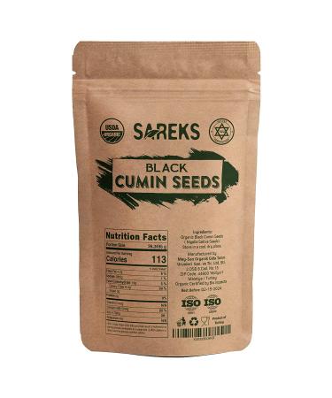Sareks Black Cumin Seed 100% USDA Organic Certified - 16 oz Resealable Bag - Buy Online on SooperMarket.com