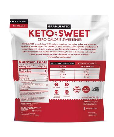 Keto Sweet: 100% Natural Erythritol Granulated & Confectioner Baking Combo Pack - 12oz (Pack of 2) - Buy Online on SooperMarket.com