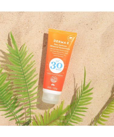 Derma E Sun Defense Mineral Sunscreen SPF 30 - 4 oz | Broad Spectrum Protection - Buy Online on SooperMarket.com