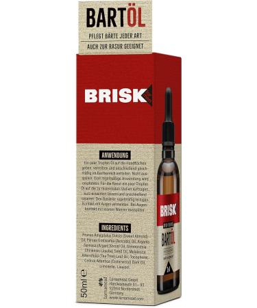 Brisk 2in1 Beard Oil for Men | Organic Tea Tree Oil | 50ml - Softens Beard & Nourishes Skin | Non-Greasy Facial Care & Shaving Solution - Buy Online on SooperMarket.com