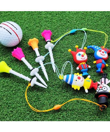 BIRDIE79 Upgraded Premium Big Head Silicone Golf Tees 3-1/4 Height Adjustable - Tee Off with Greater Consistency - Excellent Durability - Golf Tee Hanger - 1 Pack (9 Tees + 2 Figures) - Buy Online on SooperMarket.com