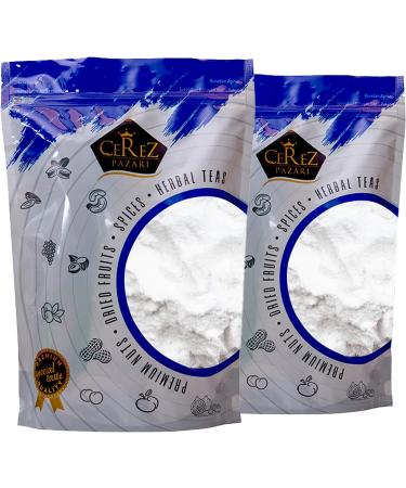 Cerez Pazari Cornflour Corn Starch (Maize Flour) 907g x 2 Packs Airtight Bulk Resealable Bag | Natural All Purpose Gluten Free Flour Thickener for Soups & Baking Vegan Cake Flour - Buy Online on SooperMarket.com