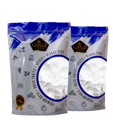 Cerez Pazari Cornflour Corn Starch (Maize Flour) 907g x 2 Packs Airtight Bulk Resealable Bag | Natural All Purpose Gluten Free Flour Thickener for Soups & Baking Vegan Cake Flour