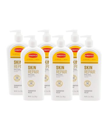 O'Keeffe's Skin Repair Body Lotion and Dry Skin Moisturizer 12 Ounce Pump Bottle (Pack of 6)