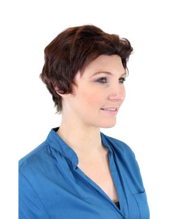 100% Human Hair Short Wave Wig - Dark Brown-Red Mix | DB205HH-2T33 - Shop Internationally - Buy Online on SooperMarket.com