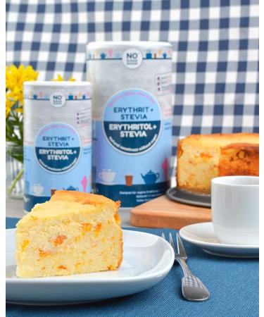 No Sugar Sugar Erythrit + Stevia - Healthy Zero-Calorie Sugar Substitute for Cooking & Baking (2x 1000g) | Natural Sweetener 1:1 Ratio No Aftertaste - Buy Online on SooperMarket.com