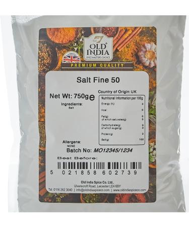 Old India Salt Fine 50 - 750g (1.65 lbs) | Premium Quality Himalayan Salt - Buy Online on SooperMarket.com