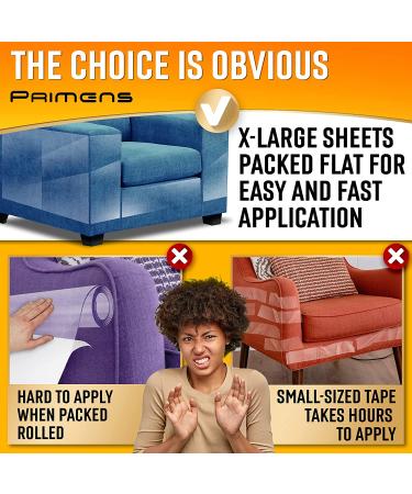 Cat Scratch Deterrent Furniture Protectors - Heavy Duty Sofa & Door Guards | Anti-Scratch Couch Tape for Cats | Corner & No Scratch Pet Protectors (12x17 inch) - Buy Online on SooperMarket.com