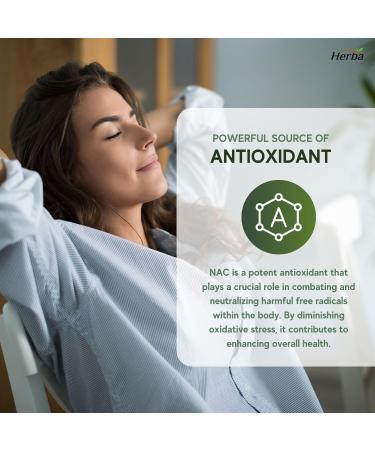Herba NAC Supplement 600mg 180 Vegetable Capsules | N-Acetyl-L-Cysteine | NAC Supplement 600 mg for Antioxidant | Premium & Pure | Product of Canada | 180 Capsules - Buy Online on SooperMarket.com