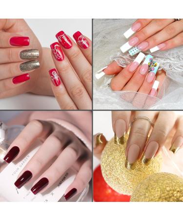 AUERVO 110 PCS Clear Square Nail Tips | Full Cover Acrylic False Nails | Long Coffin Shape | Traceless & Transparent with Box | 11 Sizes | For Women, Girls, Nail Salons & DIY Nail Art - Buy Online on SooperMarket.com