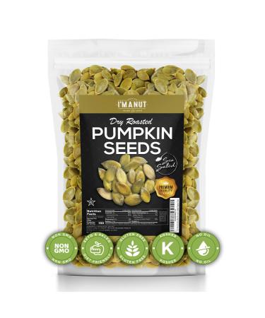 Dry Roasted Pumpkin Seeds with Sea Salt (Papitas) 32 oz (2 lb) | No Oils | No PPO | Non GMO | Vegan and Keto Friendly | Premium Quality 2.0 Pounds