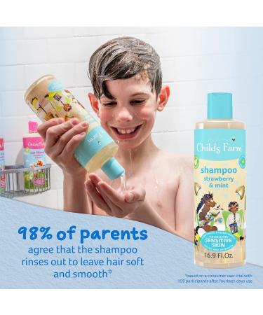 Childs Farm Kids Shampoo | Dry Sensitive Eczema-prone Scalp | Strawberry & Mint | 16.9 fl oz - Buy Online on SooperMarket.com