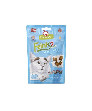 Granatapet Feinisnack chicken & milk treats for cats digestible cat snack cat brick without cereals & sugar additives reward for playful velvet paws 50 g chicken & milk 50 g (1 Pack)