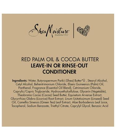SheaMoisture Red Palm Oil & Cocoa Butter Leave-InRinse-Out Conditioner - 13 fl oz - Buy Online on SooperMarket.com