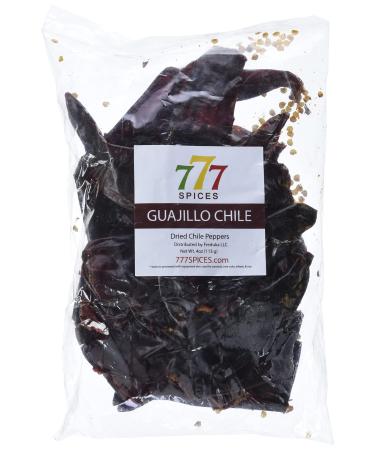 4oz Guajillo Stemless Chile Dried Whole Peppers, Chiles Seco Descolados, Chili Pods for Authentic Mexican Food, Heat-Sealed Resealable Bag.