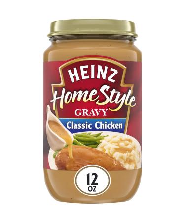 Heinz Homestyle Classic Chicken Gravy (12 oz Jars, Pack of 12) 12 Ounce (Pack of 12)