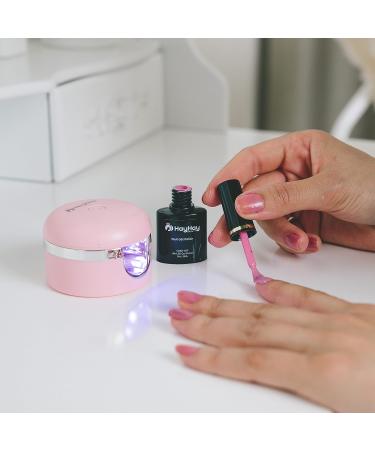 HayHay 3W UV Nail Lamp, Anticlockwise 180 Rotation, Portable Manicure Gel Lamp with 30/60s Timer and Mini Gel Polish - White - Buy Online on SooperMarket.com