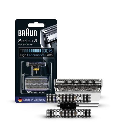 Braun Series 3 Electrician Shake head replacement shear compatible with razor men Series 3 31S silver |1 Pack Scherkopf 31S Single