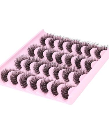 PHKERATA A-17 14 Pairs Pack Natural Cat Eye Mink Lashes | Fluffy Wispy 3D Effect False Eyelashes - Buy Online on SooperMarket.com