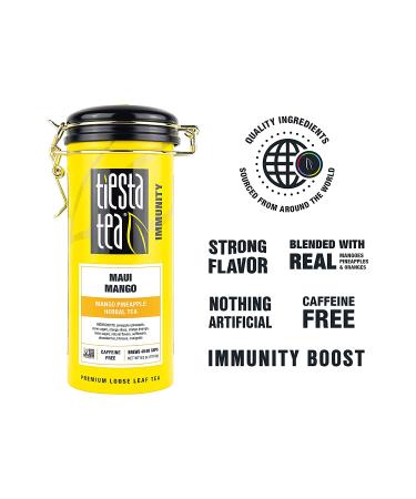 Tiesta Tea Maui Mango Herbal Tea - 6 oz Tin | Non-Caffeinated, 50 Cups | Natural Flavors, No Artificial Ingredients - Buy Online on SooperMarket.com