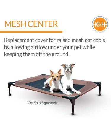K&H Pet Products Original Pet Cot Replacement Cover - Chocolate/Black Mesh Large 30 x 42 Inches - Buy Online on SooperMarket.com