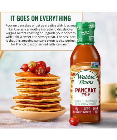 Walden Farms Pancake Syrup 12 oz - Near Zero Fat & Sugar - Perfect for Pancakes, Waffles, French Toast, Desserts & More - Buy Online on SooperMarket.com