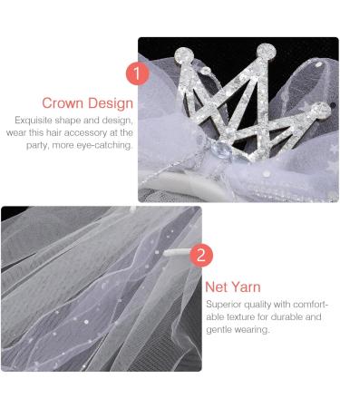 Amosfun Children's White Wedding Veil - Short Bride Veil Hair Accessories for Girls Perfect for Costumes & Photo Props - Buy Online on SooperMarket.com