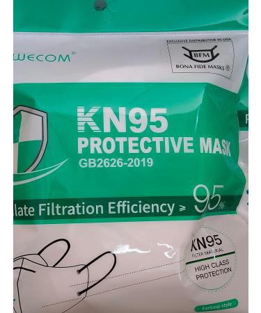 POWECOM KN95 Face Mask 10-Pack - 95% Filtration, Comfortable Ear Loops, Lightweight Design - Buy Online on SooperMarket.com