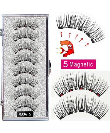 Virtcooy Magnetic Lashes | Natural Lashes Kit 2 Pair | False Lashes Kit Natural Look Reusable Lashes with Applicator 3D Artificial Eyelashes for Women - Buy Online on SooperMarket.com