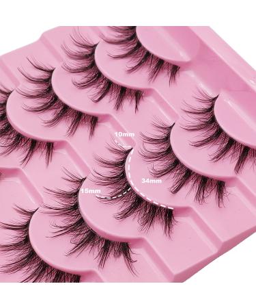 Manga Lashes 15mm 3D Japanese Wispy Spiky Eye False Eyelashes - 10 Pairs - Buy Online on SooperMarket.com