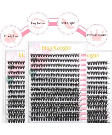 HxyGogo Wispy Cluster Lashes DIY Kit | Natural Look 8-16MM D Curl Individual Lashes | 280 pcs Reusable at Home Fluffy Extensions - Buy Online on SooperMarket.com