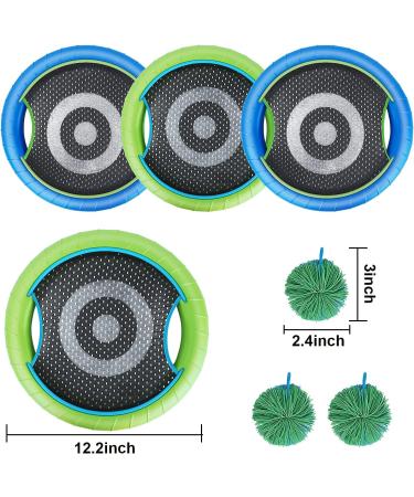 WIn SPORTS Trampoline Paddles Disc Indoor Outdoor Game for 4 Players Camping Game for Kids  Adults Couples  Friends Family  Includes 4 Rackets  3 Rubber Koosh Balls 1 Storage Bag - Buy Online on SooperMarket.com