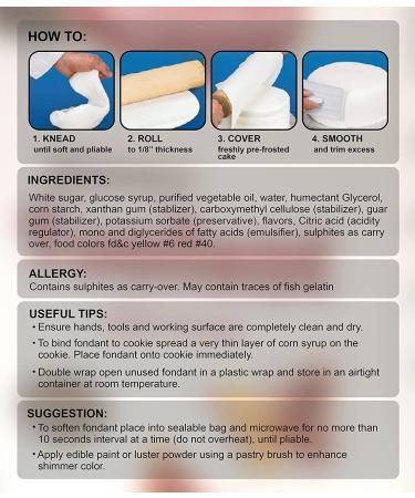Silver Fondant Icing - 4.4 oz. | Ready-to-Use Cake Frosting | Kosher, Dairy-Free, Nut-Free | Ideal for Cake Decorating | By Baker's Choice - Buy Online on SooperMarket.com
