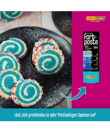Decocino Fat-Soluble Blue Color Paste - 15g - Oil-Based Food Coloring for Chocolate Buttercream Fondant & Cake Dough | Ideal for Baking & Decorating - Buy Online on SooperMarket.com