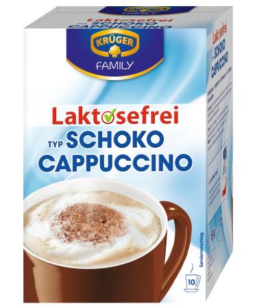 Kr ger Family cappuccino lactose-free chocolate aromatizing beverage powder with a soluble bean coffee caffeine-containing without lactose 150 g 1 150 g (1 Pack)