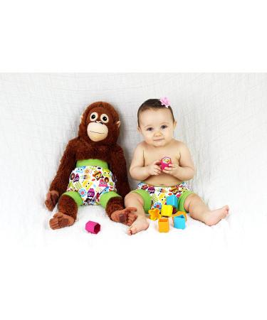 Petit Lulu Geckos Cloth Nappy Wrap - Size S | Reusable Washable Diaper Wrap | European Made Cloth Nappies - Buy Online on SooperMarket.com