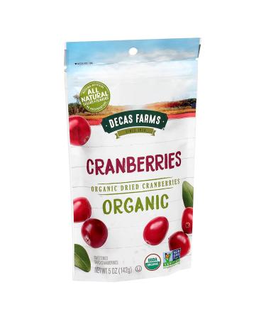 Decas Farms Organic Dried Cranberries 5oz - Premium Quality, Healthy Snack - Buy Online on SooperMarket.com