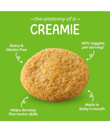 Happy Family Organics Organic Creamies - Freeze-Dried Veggie & Fruit Snacks with Coconut Milk | Apple, Spinach, Pea & Kiwi 1 oz - Buy Online on SooperMarket.com